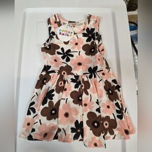 Dot Dot Smile Floral Dress - Pink and Brown